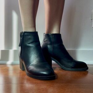 Topshop Sleek Black Ankle Booties